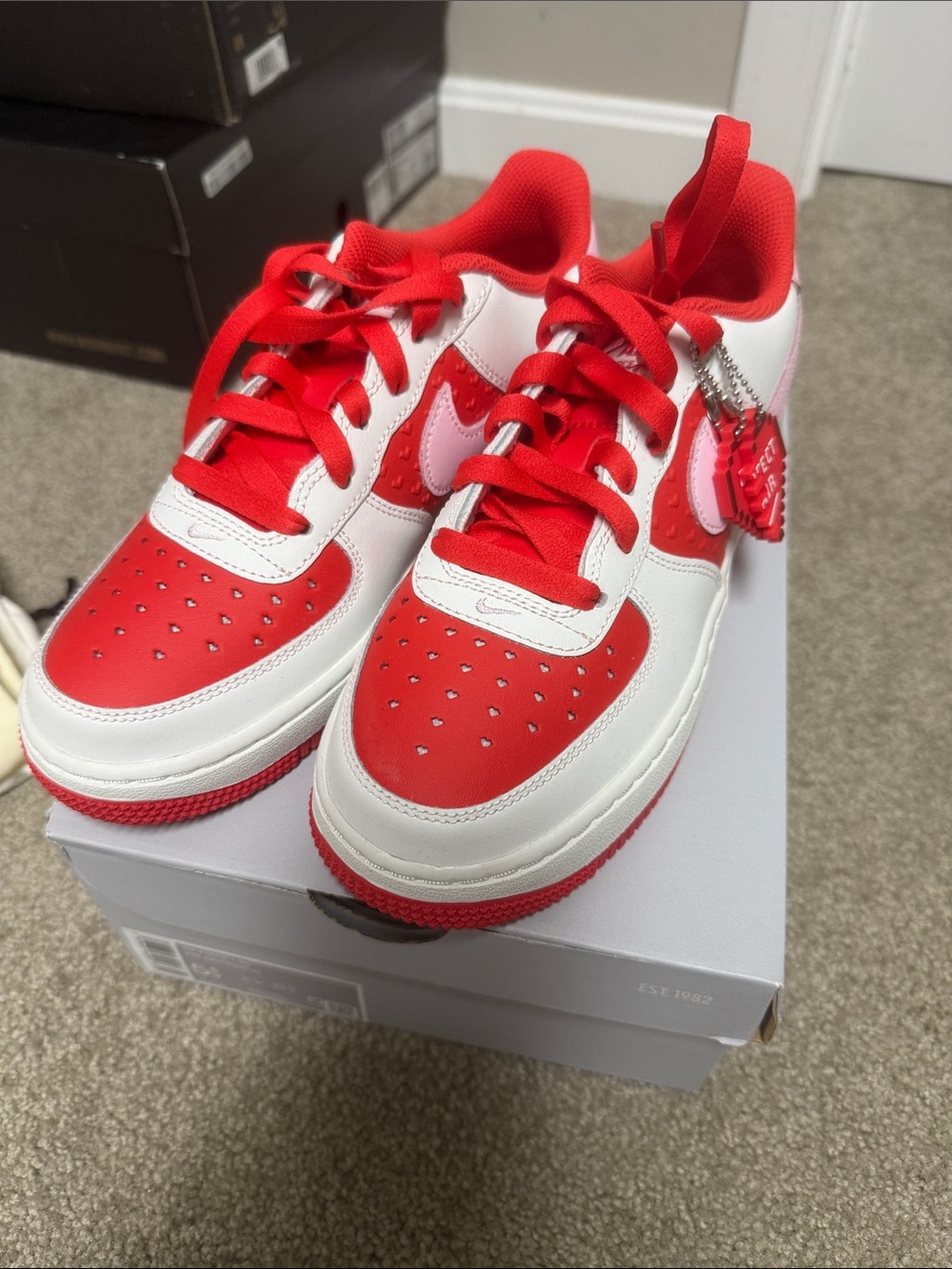 Nike Kids Red, White and Pink Low-Top Sneakers